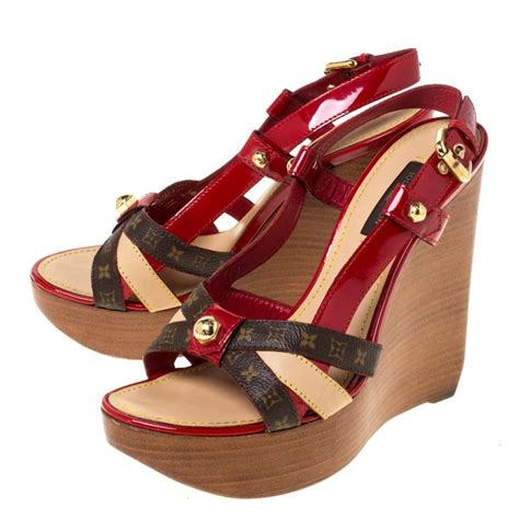 louis vuitton wedge|louis vuitton strappy sandals.